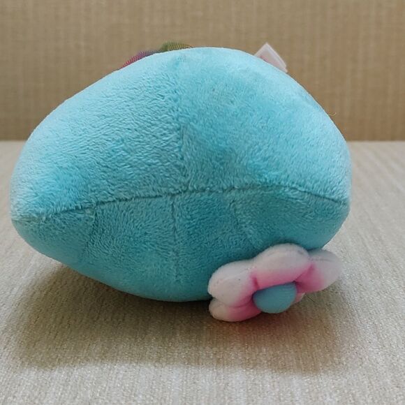 TY Hello Kitty by Sanrio Aqua Blue Tropical Flower 6" Plush 2014 - Picture 7 of 9
